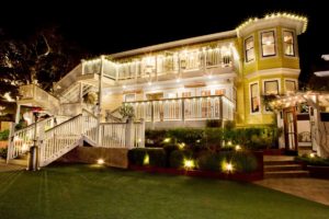 Back of Perry House at Night